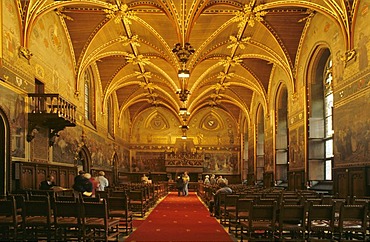 Hall in townhall of Brugge Belgium