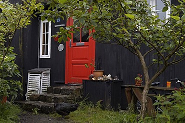 Old wooden buildings in the capital city Faeroe Islands