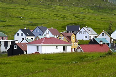 The village of Gjogv Inseln Faeroe Islands