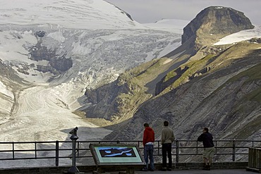 Viewing terrace in front of glacier Pasterze Franz Josefs Hohe Carinthia Austria