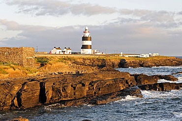 Lighthouse of HookÂ¥s Head which is dating back to the 13.th century, County Wexford, Ireland