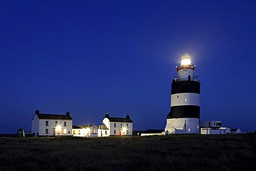 Lighthouse of HookÂ¥s Head which is dating back to the 13.th century, County Wexford, Ireland