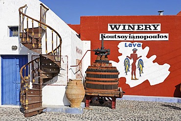 Wine museum and vinery Koutsouyanopoulos, Santorini, Greece