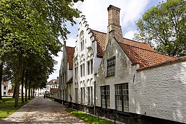 Houses in the Beginen yard, Brugge, Flanders, Belgium