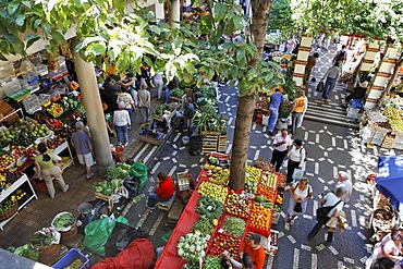 Fruits and vegetables are sold in the the market hall, Funchal, Madeira, Portugal