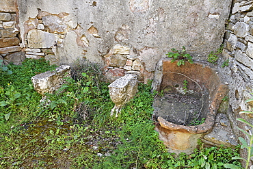 Bath-tub made of clay in House of Hermes , Delos, Greece