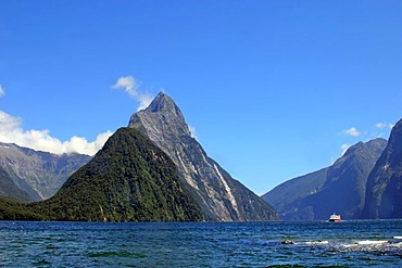 Mitre Peak at Milford Sound, South Island, New Zealand