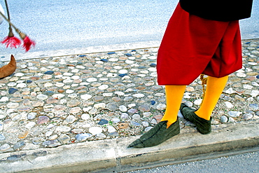 Detail of Comedian or Jester`s feet Algarve Portugal