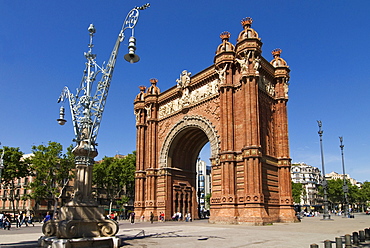 Arc de Triomf, triumphal arch, Barcelona, Spain, Europe