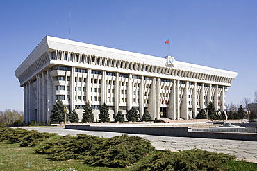 Presidential Palace called White House in Bishkek, Frunze, Kyrgyzstan