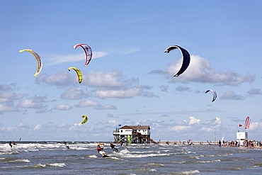 Kitesurfing Championships, St. Peter Ording, Eiderstedt, North Frisia, Schleswig Holstein, Northern Germany