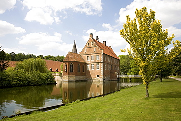 House of Lords, built 1540-1545, Wasserburg Huelshoff, the poet Annette von Huelshoff was born here, Havixbeck, Muensterland, North Rhine-Westphalia, Germany, Europe