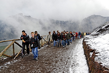 Path to the summit of Mt. Vesuvius, Campania, Italy