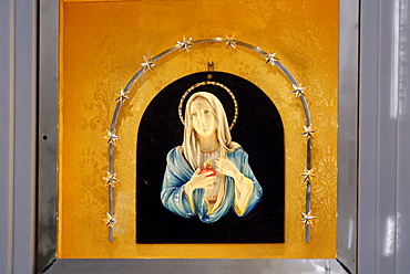 Miraculous image of the Virgin Mary, Madonna delle Lacrime Church, pilgrimage site in Syracuse, Sicily, Italy