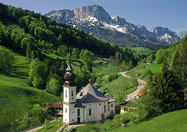 Maria Gern pilgrimage church, Mt. Hoher Goell, Upper Bavaria, Bavaria, Germany