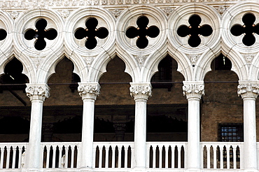 Detail shot, Doge's Palace (Italian: Palazzo Ducale di Venezia), Venice, Veneto, Italy, Europe