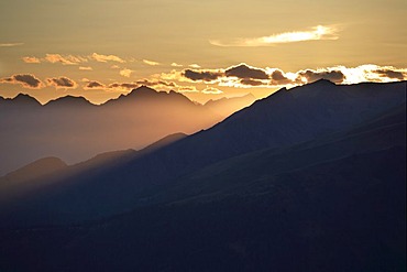 View from Tschiernock, Hohe Tauern, Carinthia, Austria