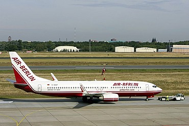 Air Berlin airplane at Tegel airport, Berlin, Germany, Europe