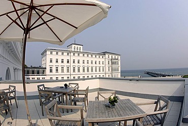 Roof terrace at Kempinski Grand Hotel Seebad Heiligendamm in Mecklenburg West Pomerania, Germany