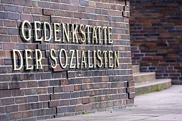 Inscription: Memorial place of the Socialists on the Central Cemetery in Berlin Lichtenberg, Germany, Europe