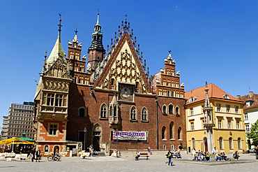 Historic Townhall, rynek of Wroclaw, Silesia, Poland Europe