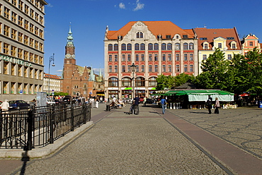 Plac Solny market square by Wroclaw market square, Wroclaw, Silesia, Poland, Europe