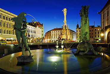 UNESCO World Heritage Site Plague column, Olomouc, Northern Moravia, Czech Republic, Europe