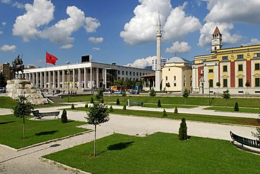 Skanderbeg Square in Tirana, Albania, Europe