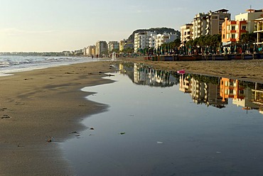 Hotels and restaurants on Durres Beach, Albania, Europe