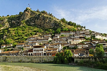 Historic centre of Berat on the Osum River, UNESCO World Heritage Site, Albania, the Balkans, Europe