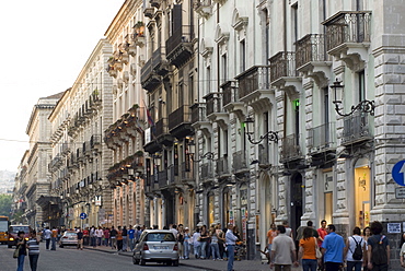 Via Etnea, main thoroughfare in Catania, Sicily, Italy