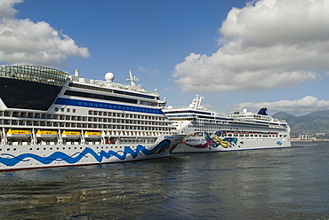 Cruise ships, Naples, Campania, South Italy, Europe