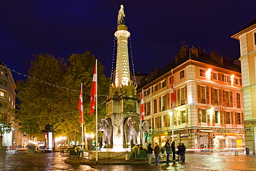 Elephants Fountain, Chambery, Savoie, Rhones-Alpes, France