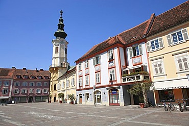 Main square in Bad Radkersburg, Styria, Austria