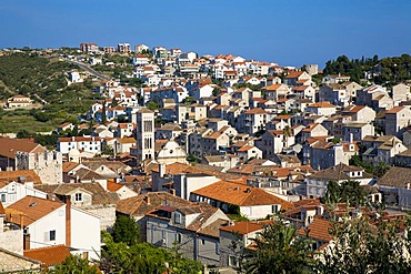 Look at the seaport Hvar, Island Hvar, Dalmatia, Croatia