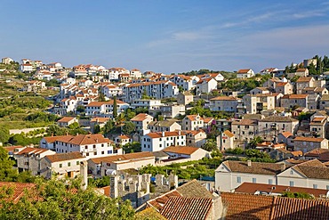 Look at the seaport Hvar, Island Hvar, Dalmatia, Croatia