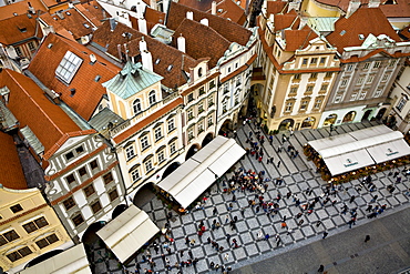 Houses in the old Town Square Prague Czechia