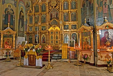 Picture inside of the Christian Tarskaya Church in Omsk, Omsk at the Rivers of Irtisch and Omka, Omsk, Sibiria, Russia, GUS, Europe,