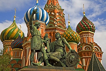 Mary's Protection Cathedral or Basilius Cathedral2, The Memorial of Minin und Pozarskij, Moscow, Russia, East Europe, Europe