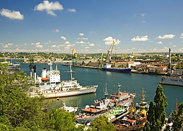 Harbour with Ships, Sevastopol, Crimea, Ukraine, South-Easteurope, Europe,