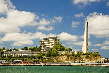 Harbour Quay with the big Memorial of 2. World War, Sevastopol, Crimea, Ukraine, South-Easteurope, Europe,