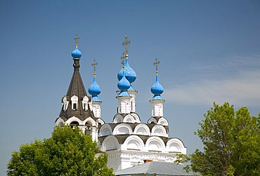 Towers of the Mary annunciation convent. Murom, Russia