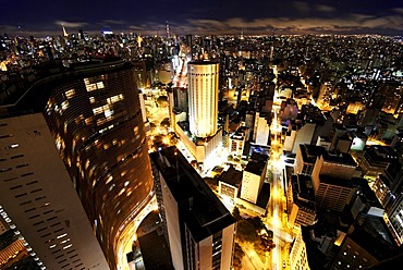 Skyline at night, Sao Paulo, Brazil