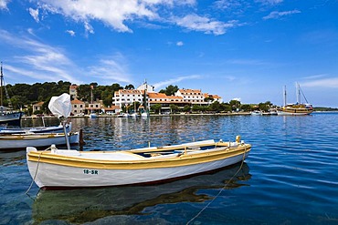 Boat in the port of Pomena, Mljet Island, Dubrovnik-Neretva, Dalmatia, Croatia, Europe