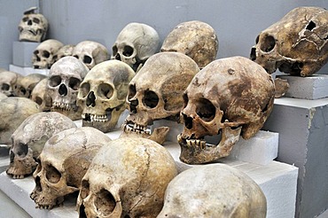 Deformed skulls from the Tihuanaku Culture, UNESCO World Heritage, La Paz, Bolivia, South America