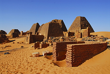 Pyramids, Meroe, Sudan, Africa