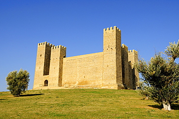 Thirteenth-century Franco-Gothic castle, Sabada, Zaragoza Province, Aragon, Spain, Europe