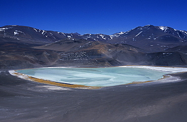 Salt lake in the Argentinean Puna near Socompa, Salta Province, Argentina