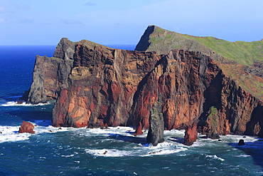 Cliffs at Ponta de Sao Lourence, Atlantic Ocean, Madeira, Portugal