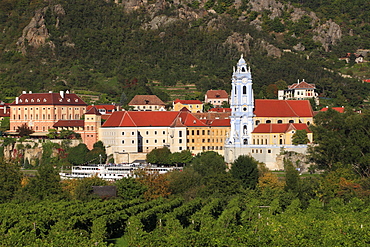 Church in Duernstein at Danube river, Austria, Lower Austria, Wachau Region